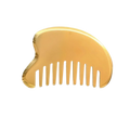 Brass Half Moon Meridian Comb — 5-in-1 Gua Sha Tool for Face, Body & Scalp